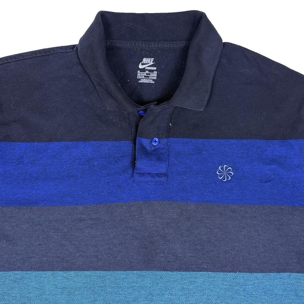 Nike Men's‎ XL Multicolor Striped Short Sleeve Sportswear Polo Shirt